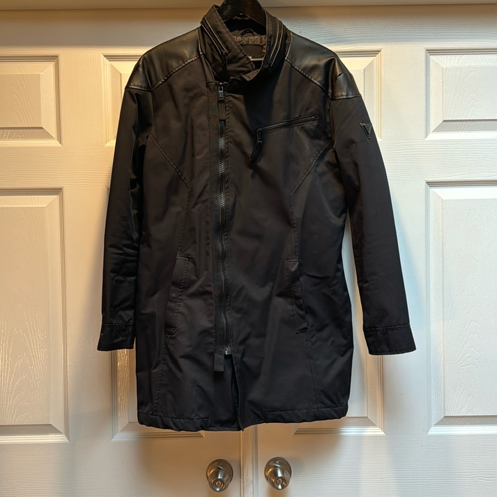 Black German style trench coat
